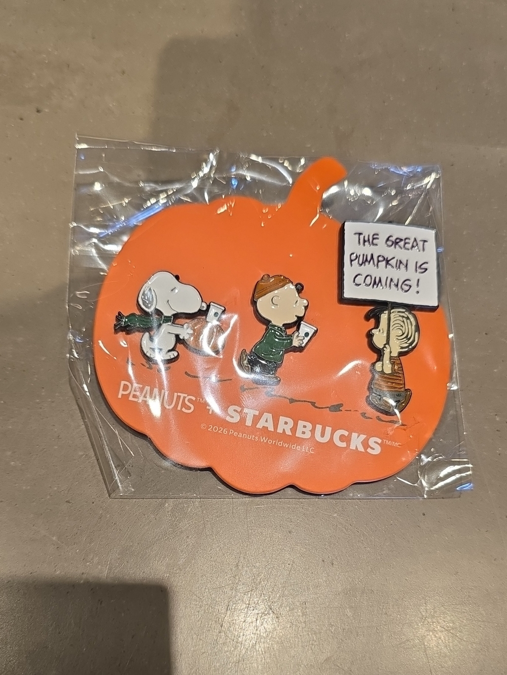 Starbucks X Peanuts Pumpkin Enamel Pins